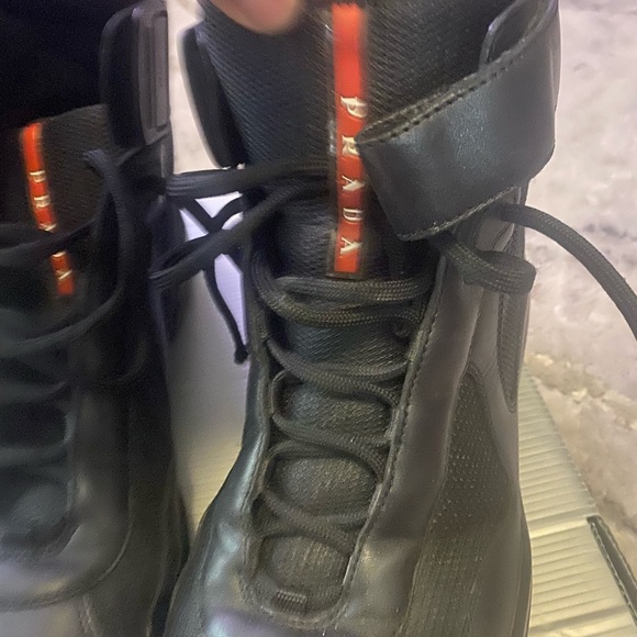 Worn men authentic Prada boots black size 11 - Picture 2 of 11